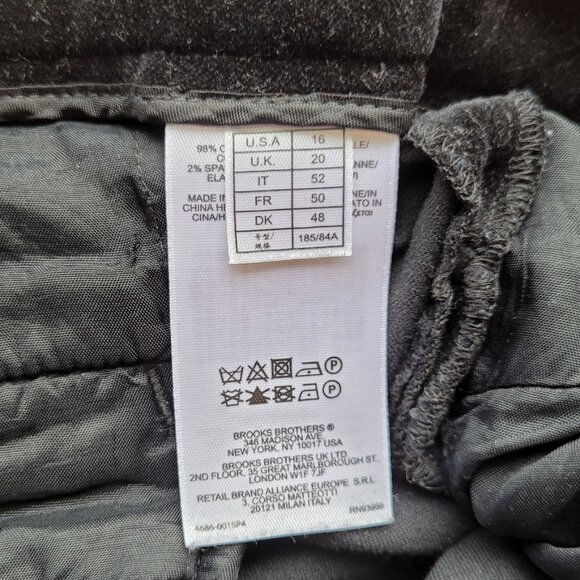 Brooks Brothers 346 Natalie Fit Black Velvet Pant 16 - Picture 9 of 14